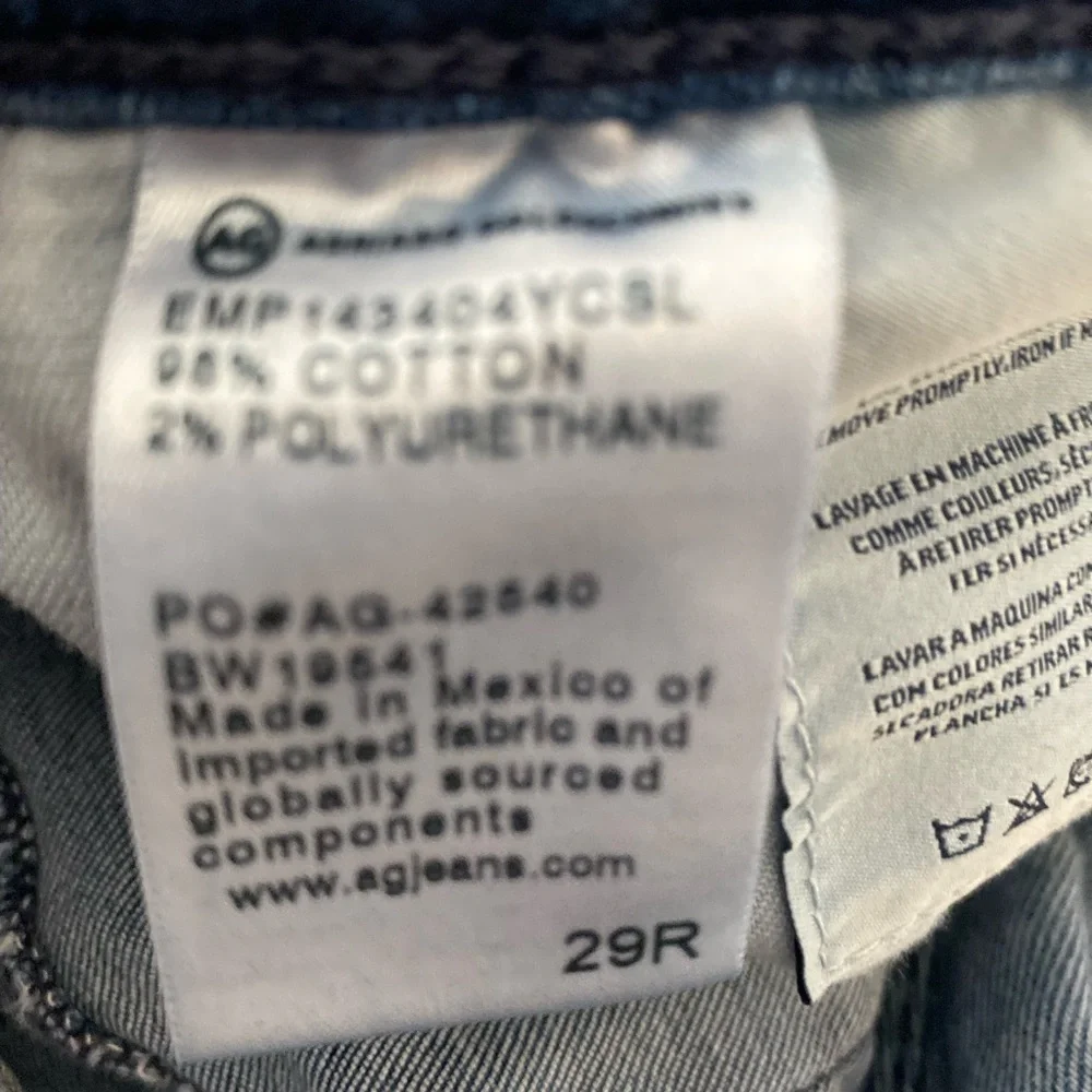 AG Adriano Goldschmied jeans size 29R - Picture 7 of 10